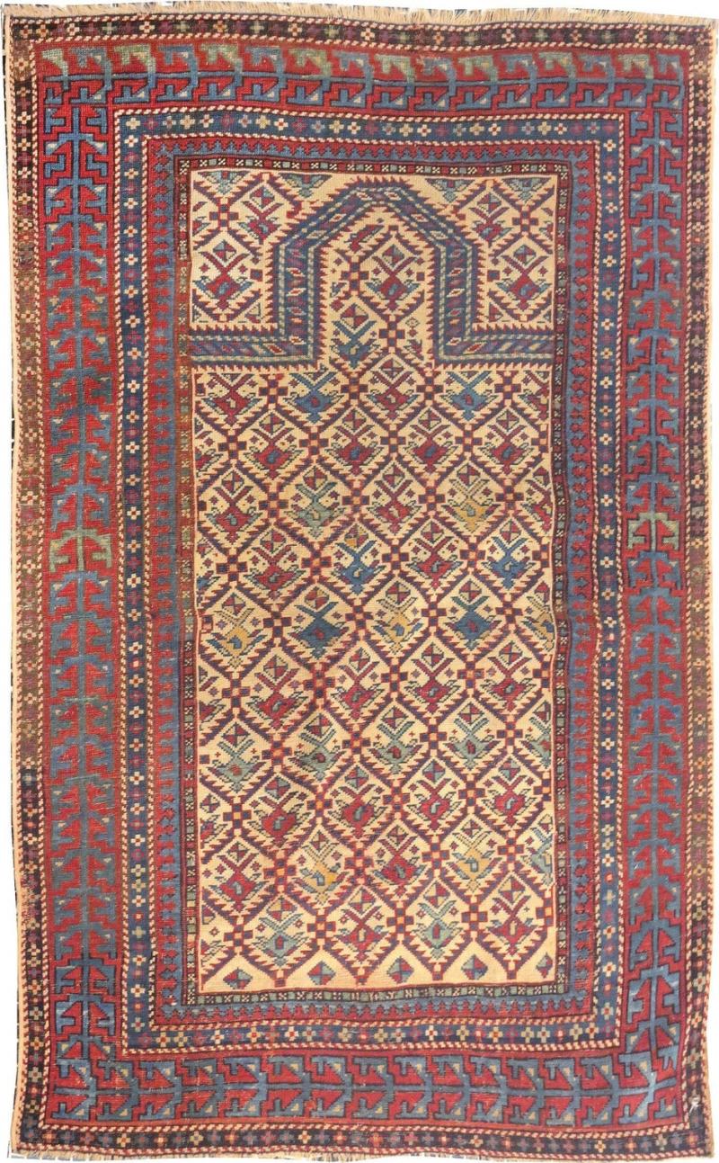 Antique Daghestan Shirvan Rug 3 1 x 4 3 