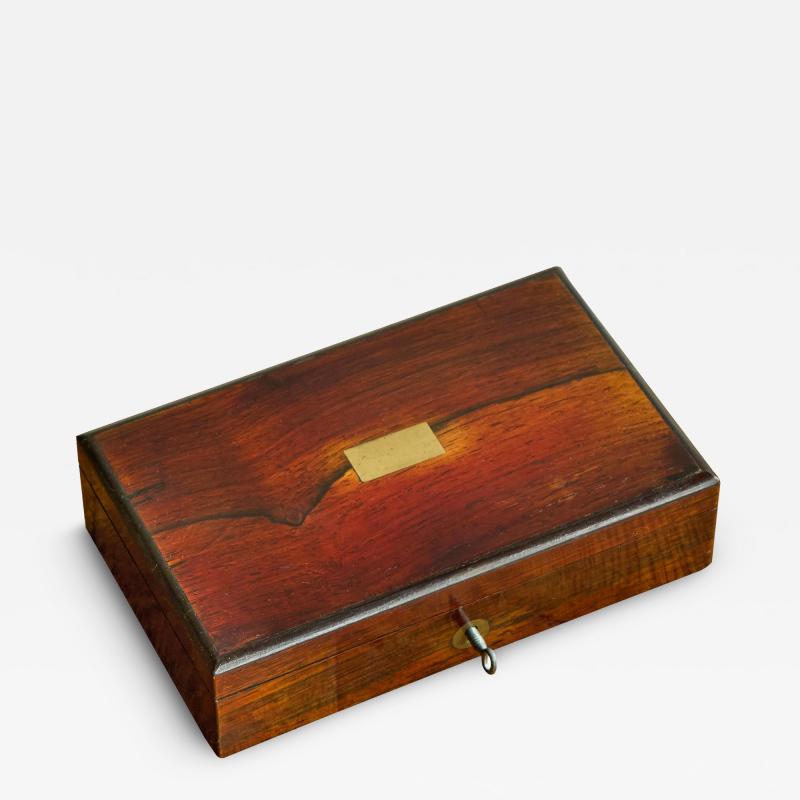 Antique Drawing Instrument Set in Rosewood Box 1900