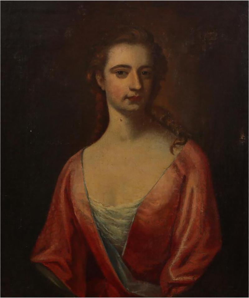 Antique Early 18th C German Portrait of a Lady