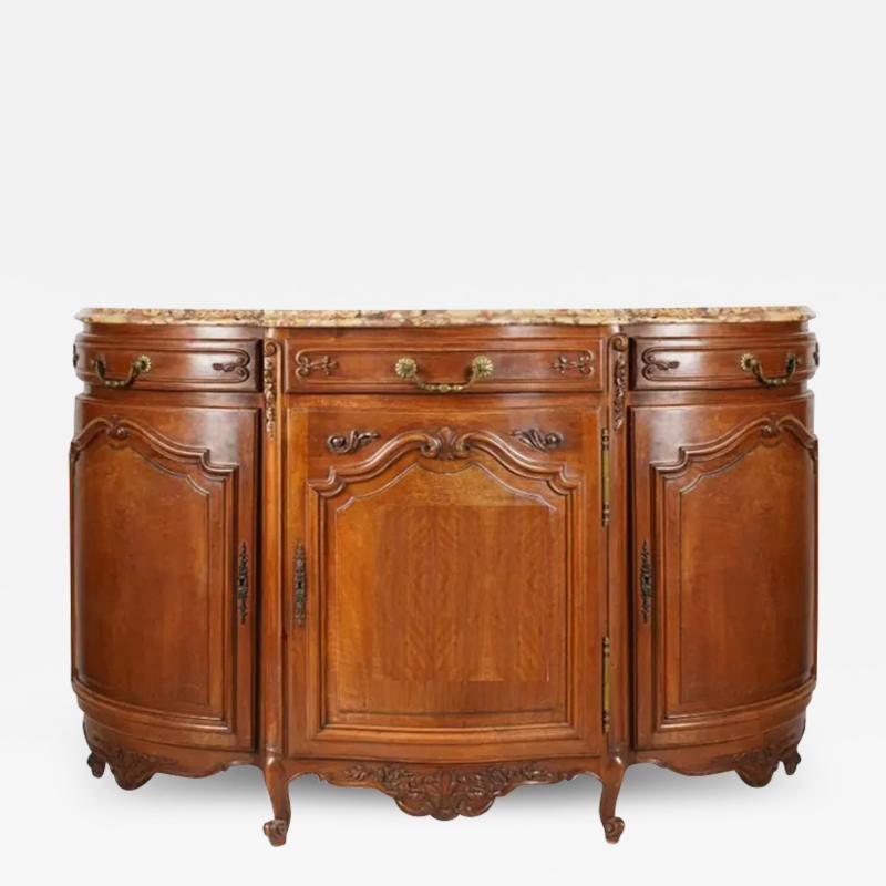 Antique Early 19th C Regence Style Marble Top Sideboard Buffet
