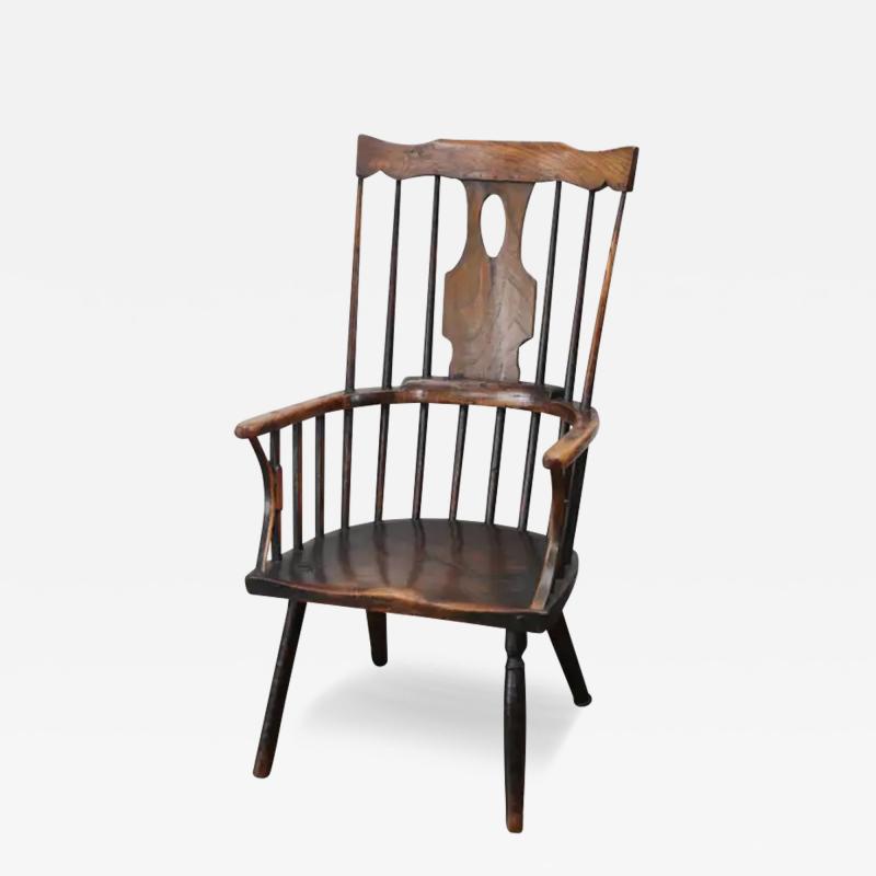 Antique Early 19th Century Windsor Elm Chair