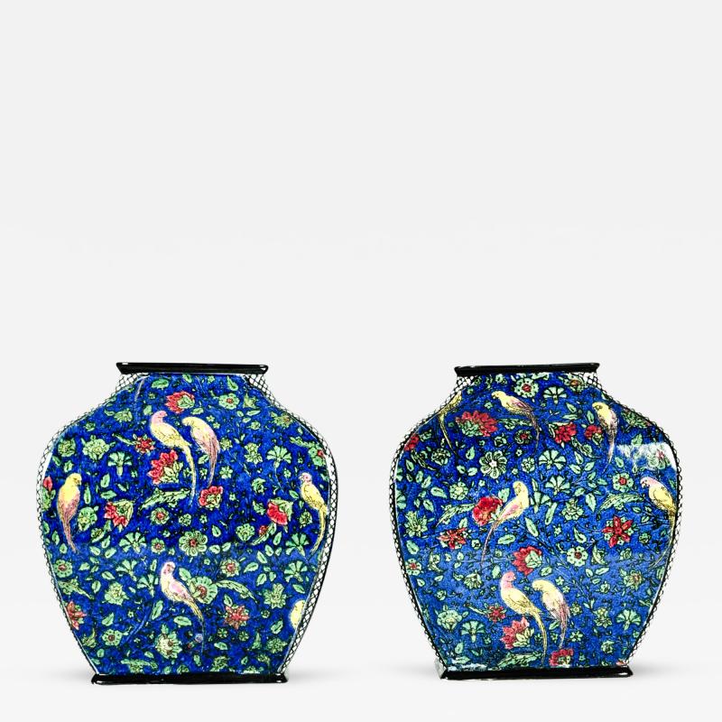 Antique English Pair of Persian Style Decorative Vases