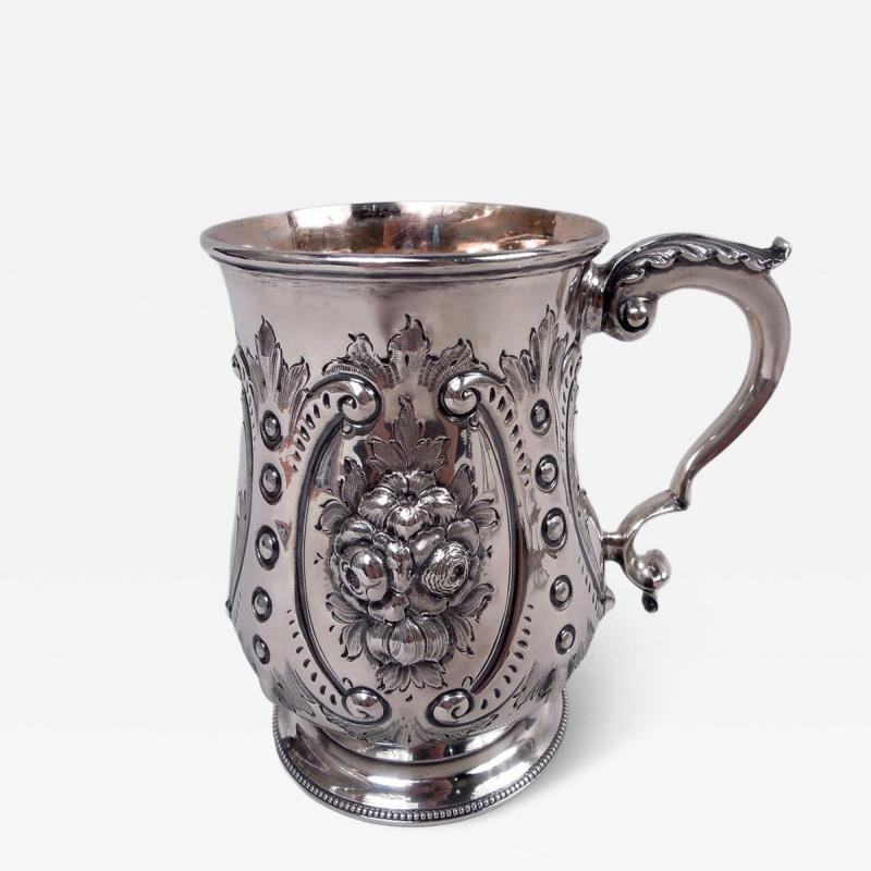 Antique English Victorian Classical Sterling Silver Cann 1864