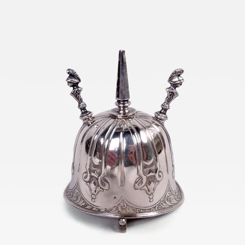 Antique English Victorian Ode to Empire Pith Helmet Cigar Lighter 1900