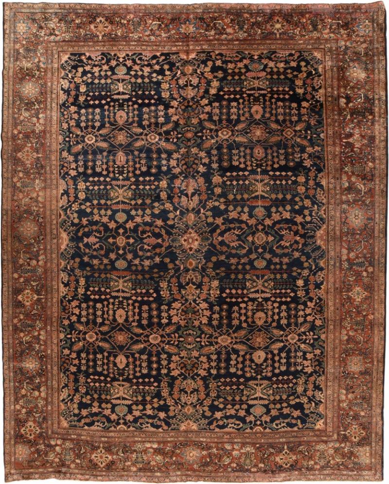 Antique Farahan Sarouk Rug 10 6 x 13 9 