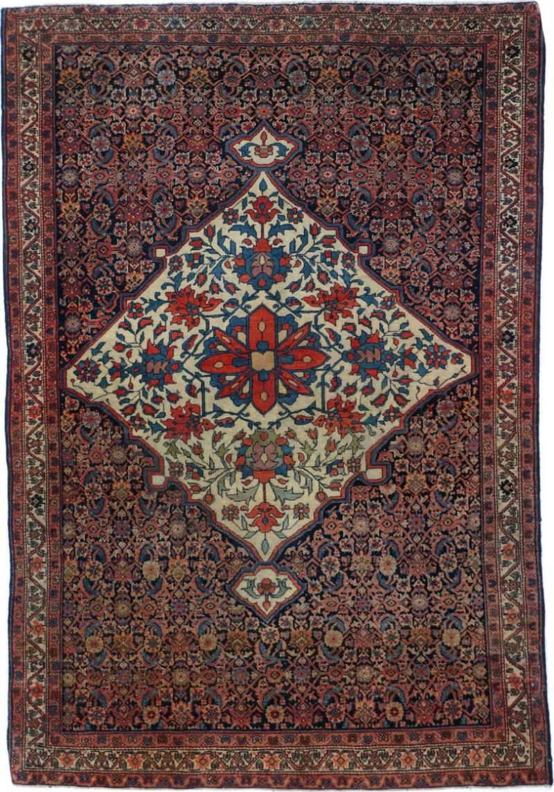 Antique Farahan Sarouk Rug 3 2 x 4 9 