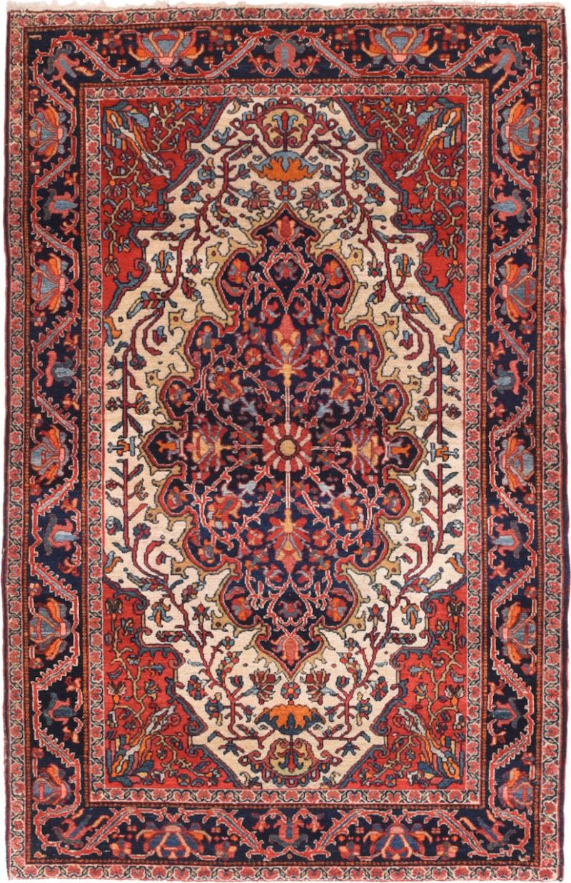 Antique Farahan Sarouk Rug 3 3 x 5 0 