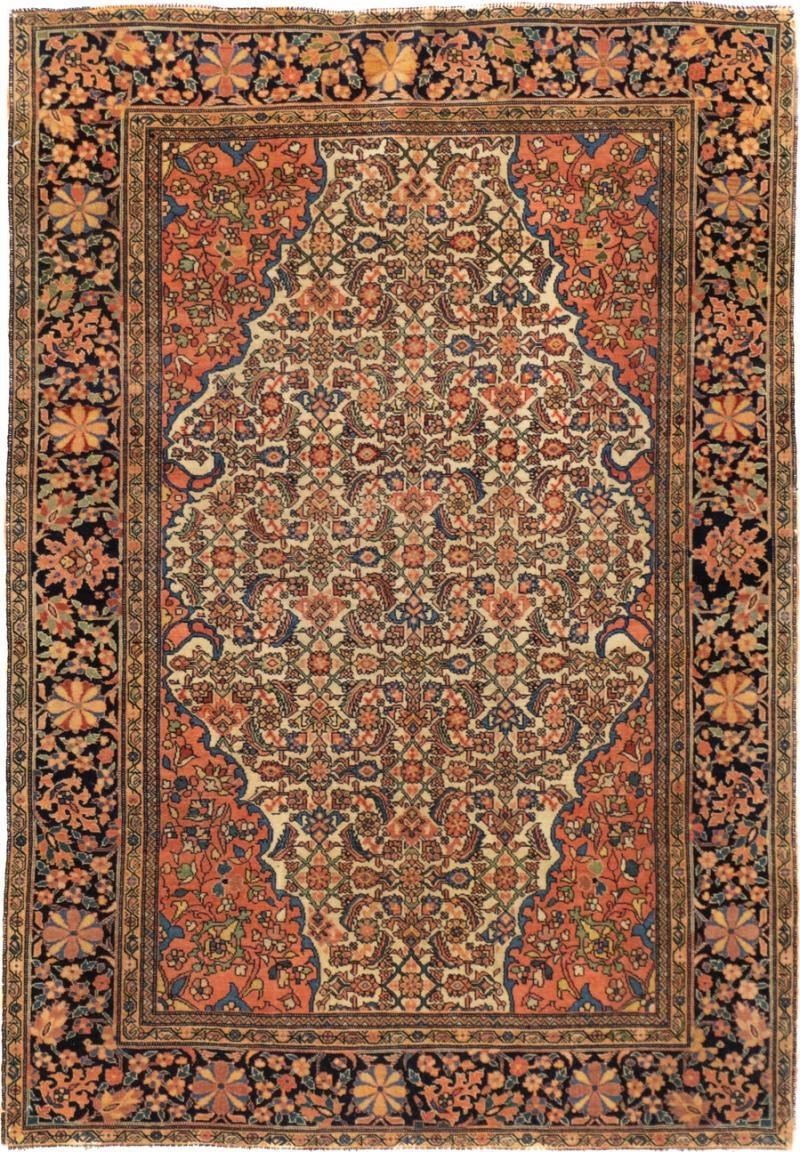 Antique Farahan Sarouk Rug 3 5 x 5 0 