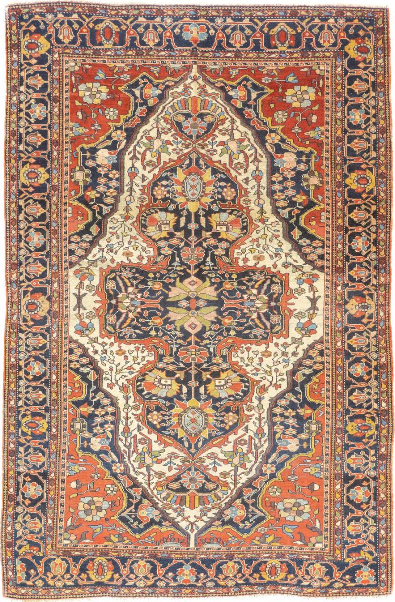 Antique Farahan Sarouk Rug 4 1 x 6 0 