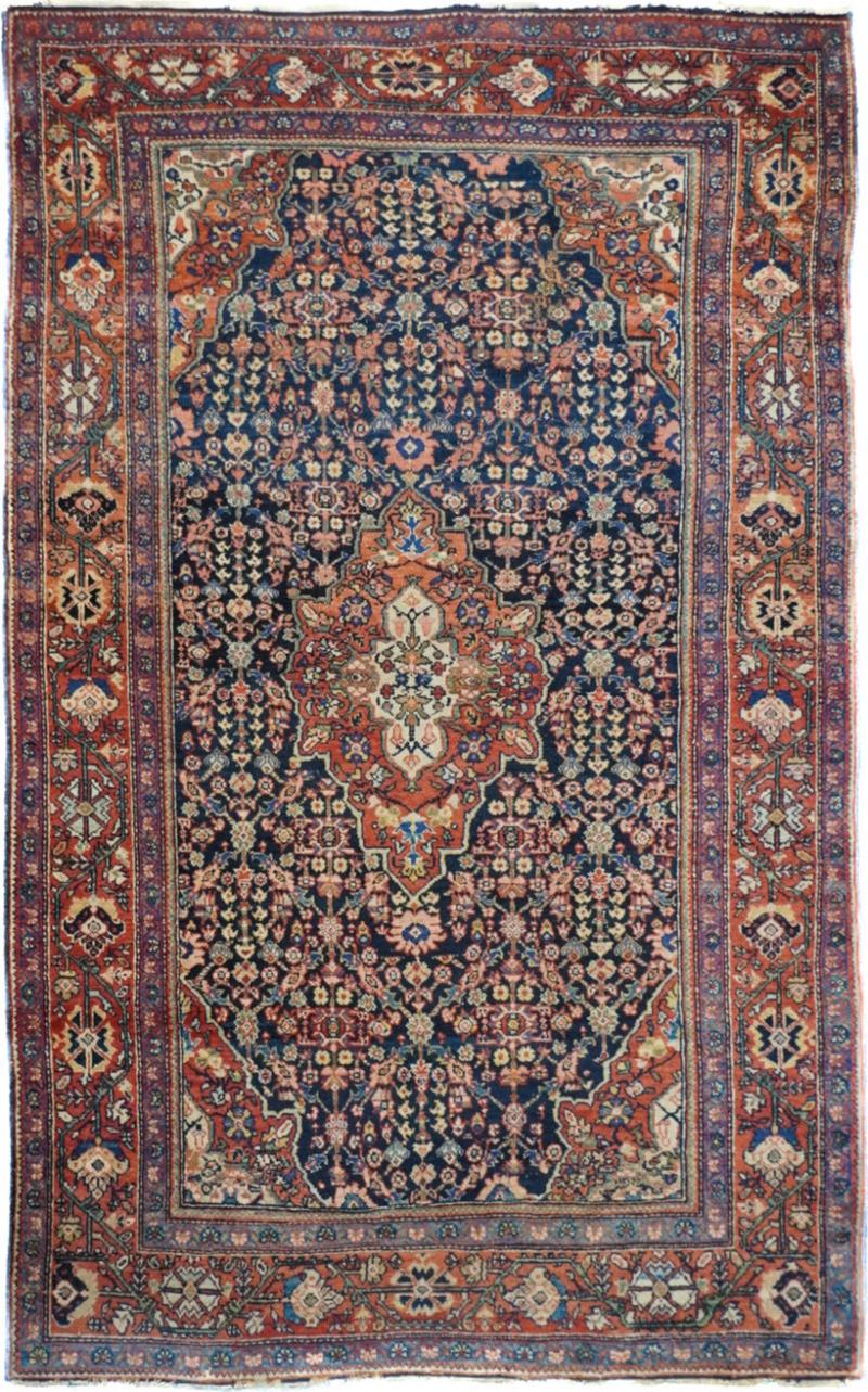 Antique Farahan Sarouk Rug 4 3 x 6 10 