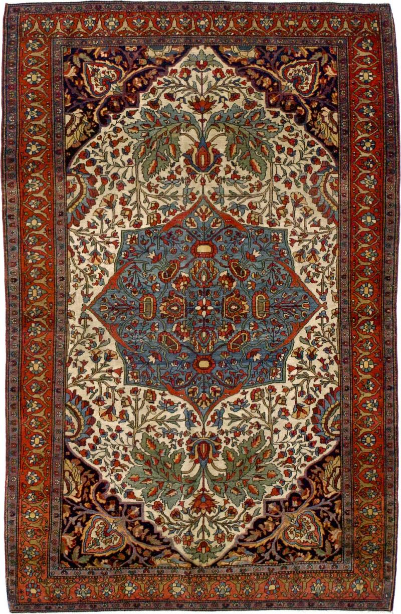 Antique Farahan Sarouk Rug 4 3 x 6 7 