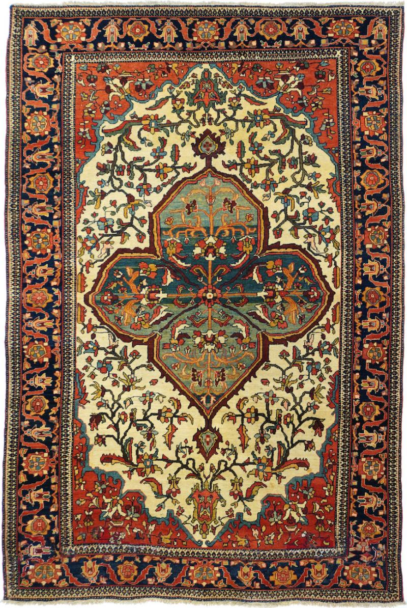 Antique Farahan Sarouk Rug 4 3 x 6 7 