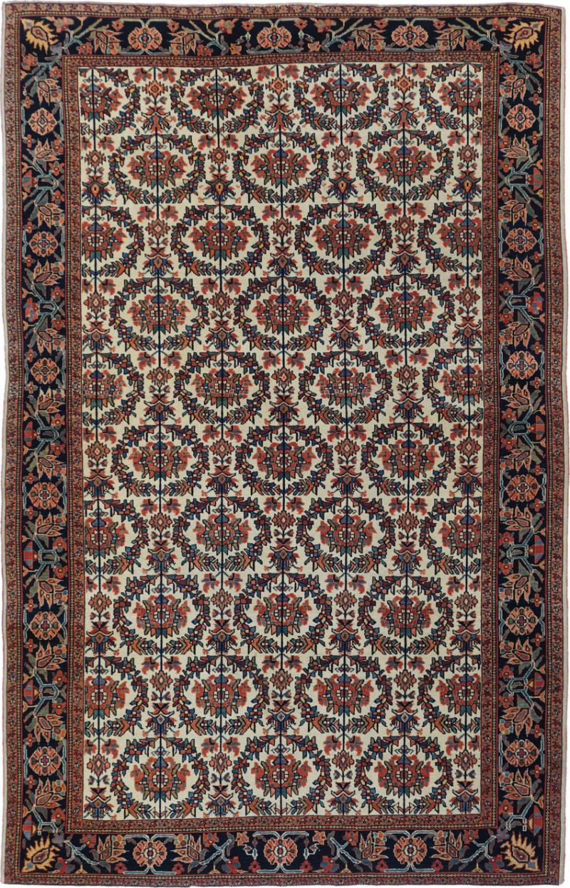 Antique Farahan Sarouk Rug 4 5 x 6 10 
