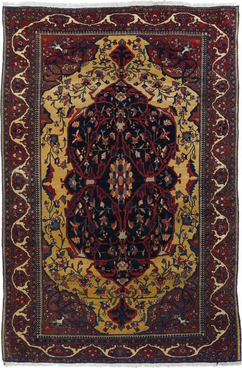 Antique Farahan Sarouk Rug 43 x 68