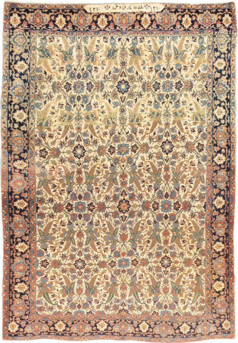 Antique Farahan Sarouk Rug 6 10 x 9 8 