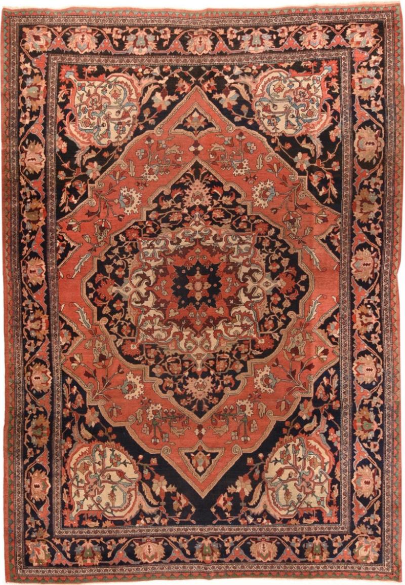 Antique Farahan Sarouk Rug 8 5 x 11 10 