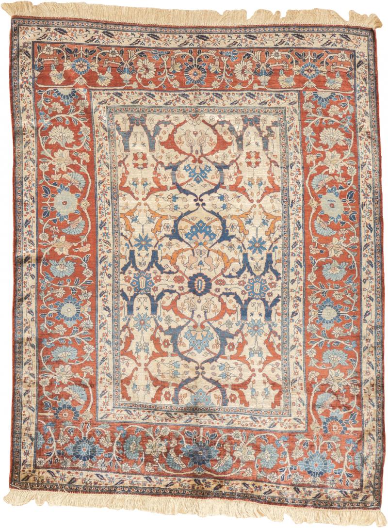 Antique Fine and Rare Persian Heriz Rug 46 x 59 