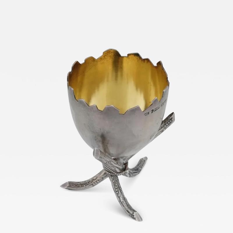 Antique Finnish Gilt Sterling Silver Egg Stand