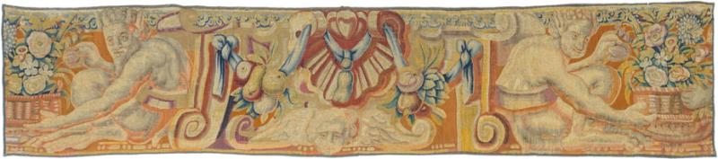 Antique Flemish Tapestry Panel 1 7 x 8 5 