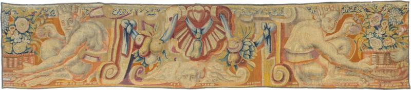 Antique Flemish Tapestry Panel 17 x 85