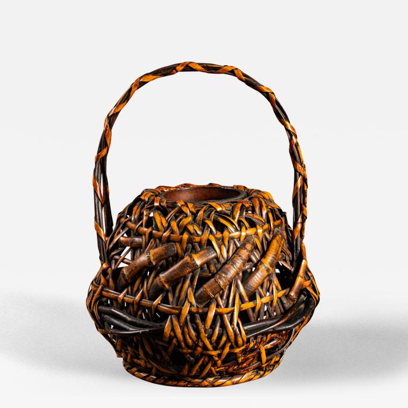 Antique Flower Arranging Ikebana Basket