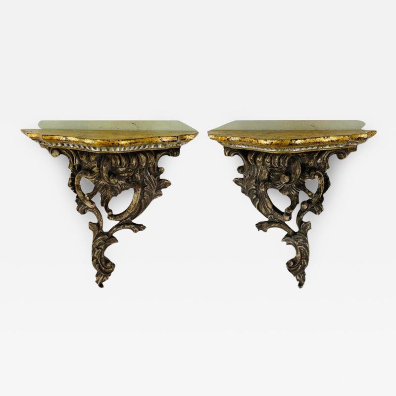 Antique French Baroque Style Wall Bracket a Pair