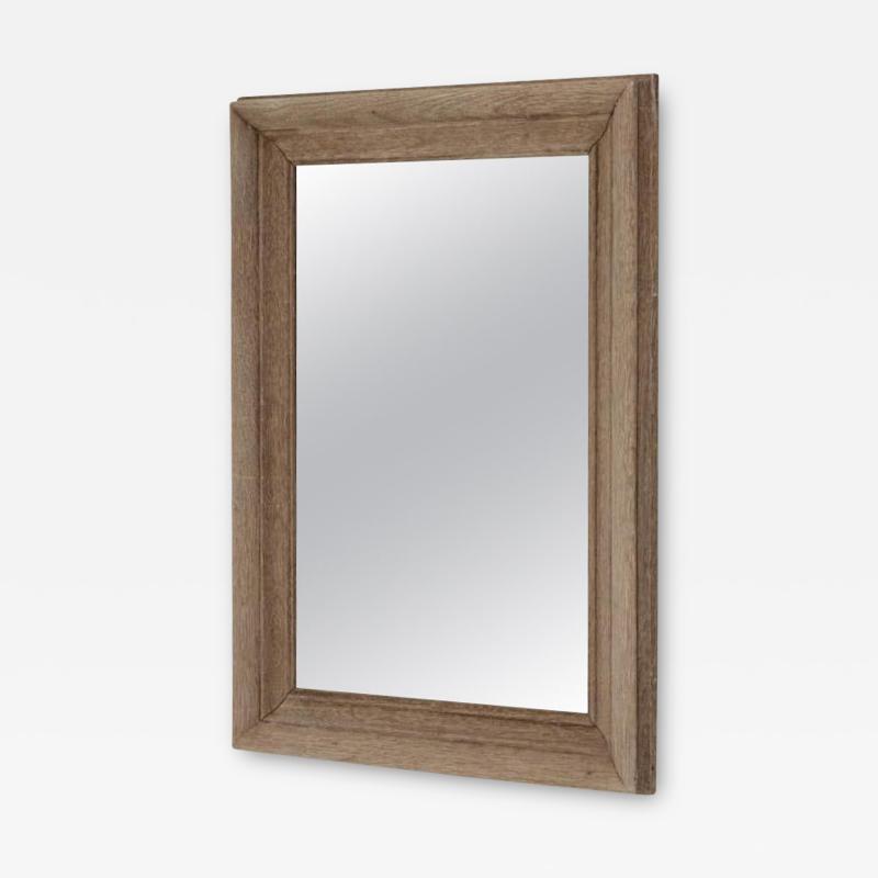 Antique French Bleached Oak Mirror