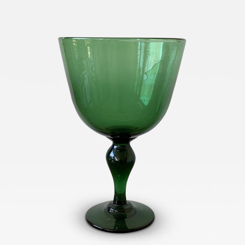 Antique French Green Glass Vase