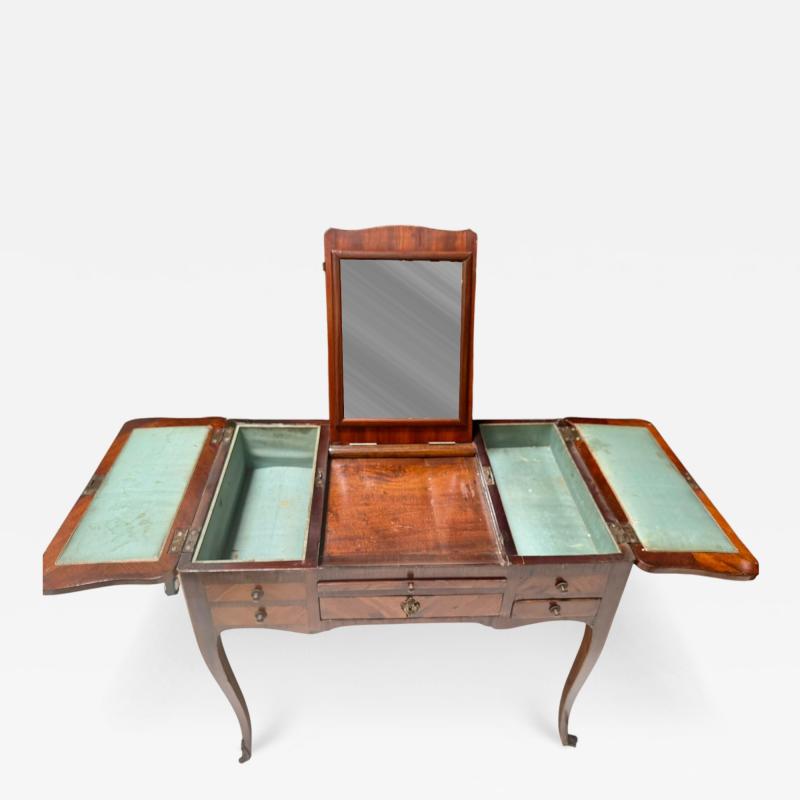 Antique French Louis XVI Style Pondreuse Vanity Dressing Table