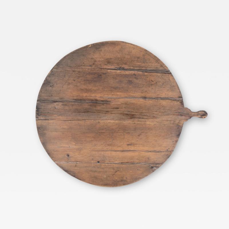 Antique French Round Bread Board