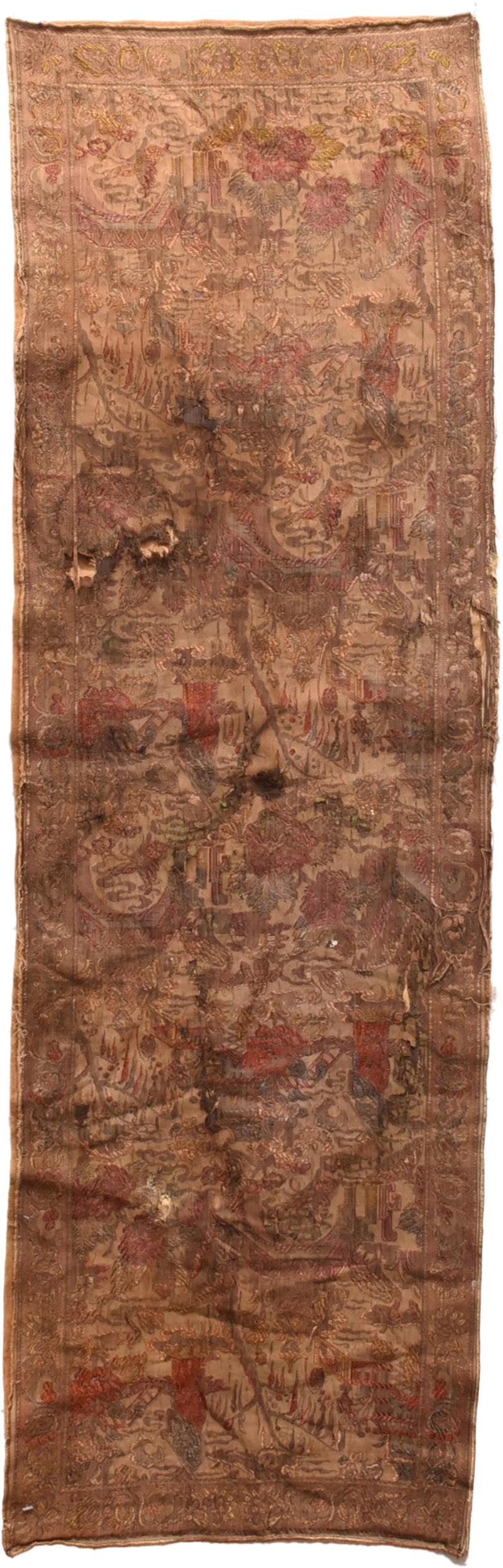 Antique French Tapestry 14 x 44