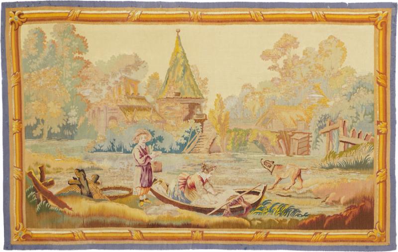 Antique French Tapestry 26 x 40