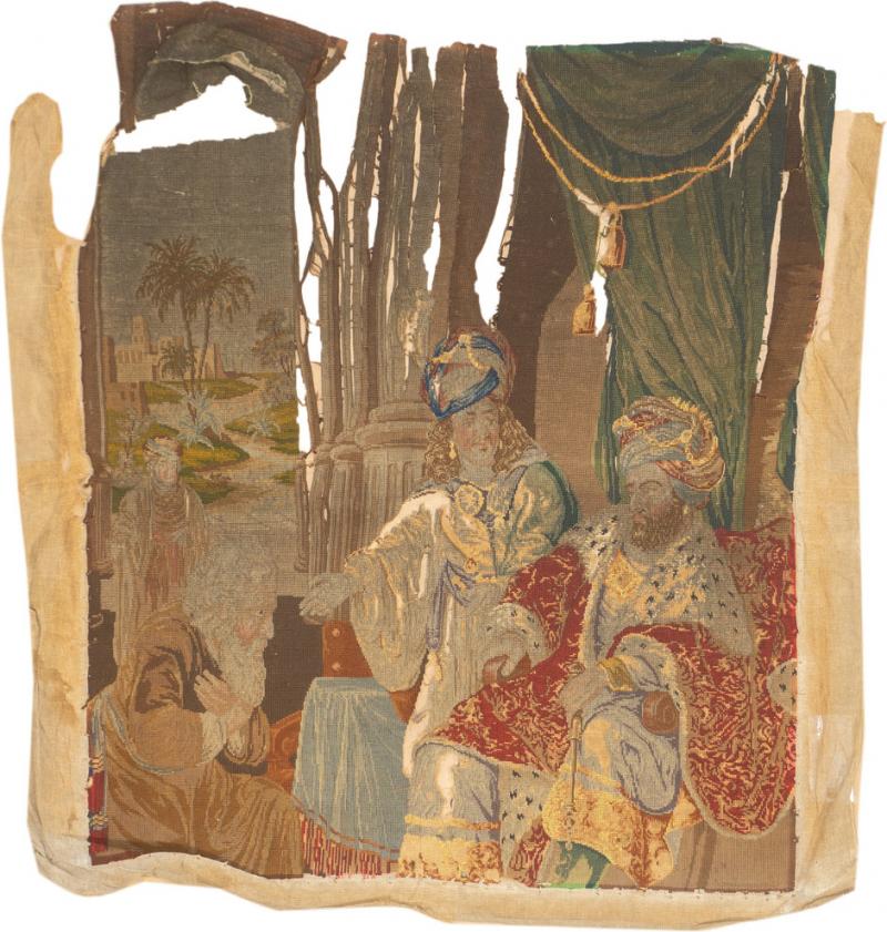 Antique French Tapestry 3 5 x 3 8 