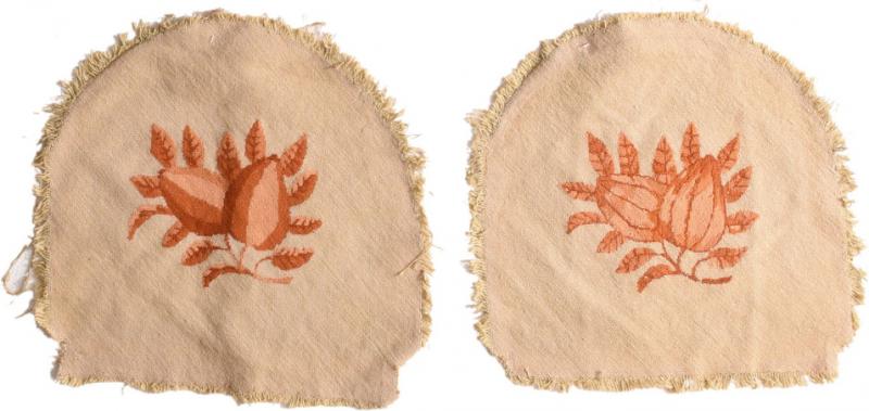 Antique French Tapestry Pair 16 x 16