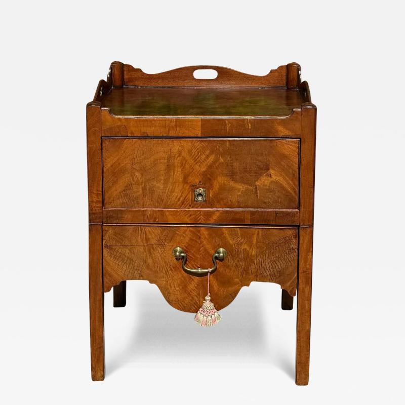 Antique Georgian English Bedside Table or Nightstand