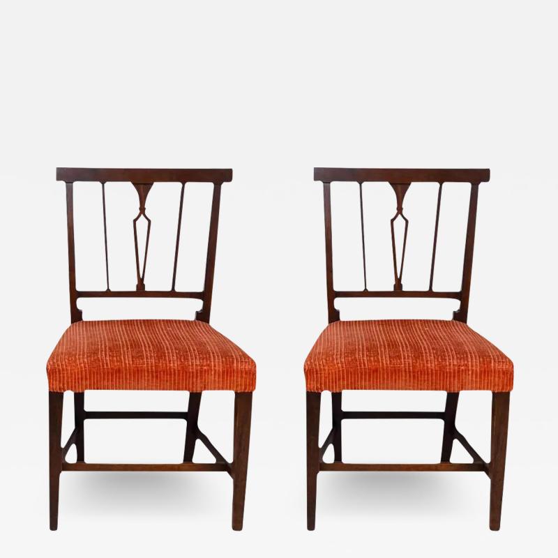 Antique Georgian Style Mahogany Dining Chairs a Pair