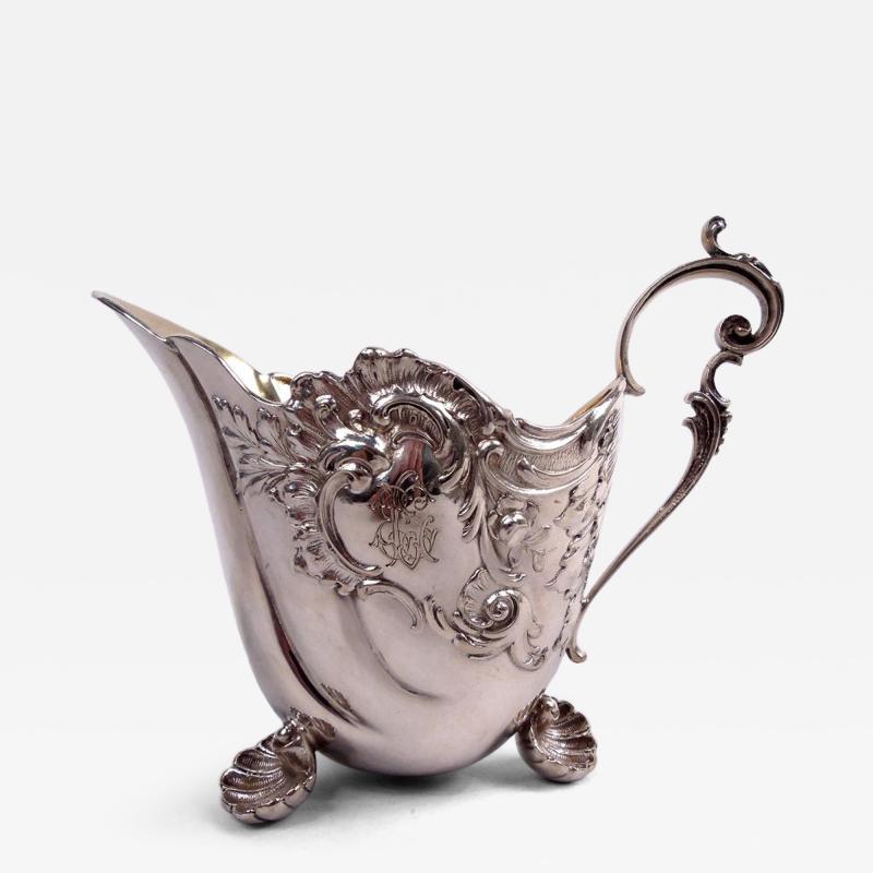 Antique German Rococo Silver Creamer