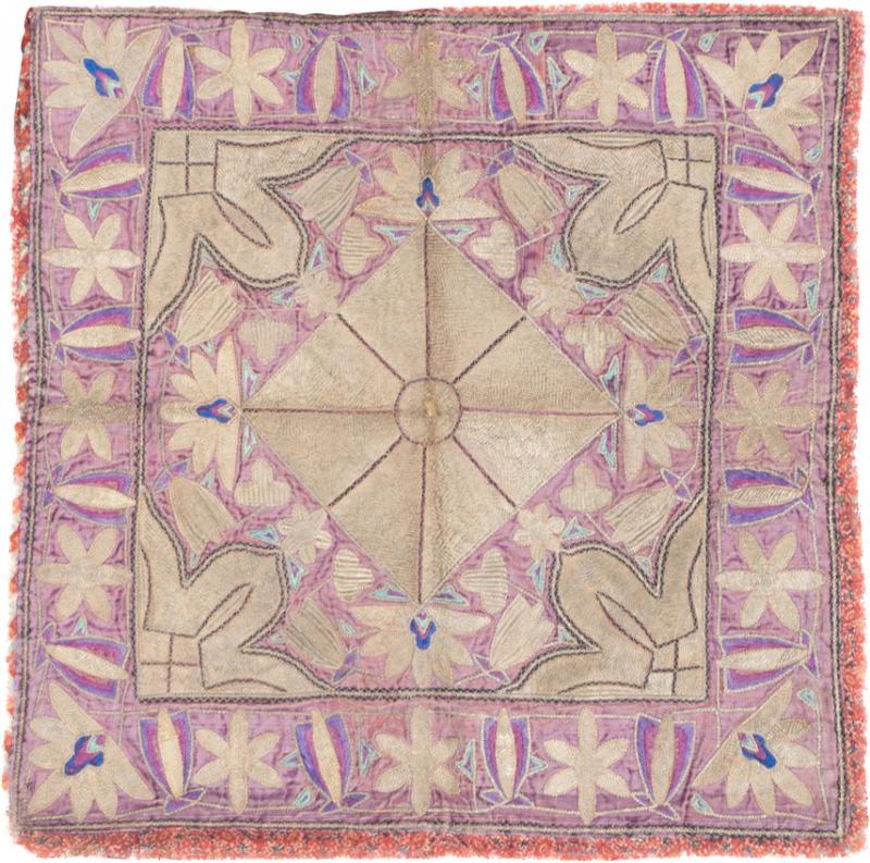 Antique Greek Island Textile Rug 22 x 22