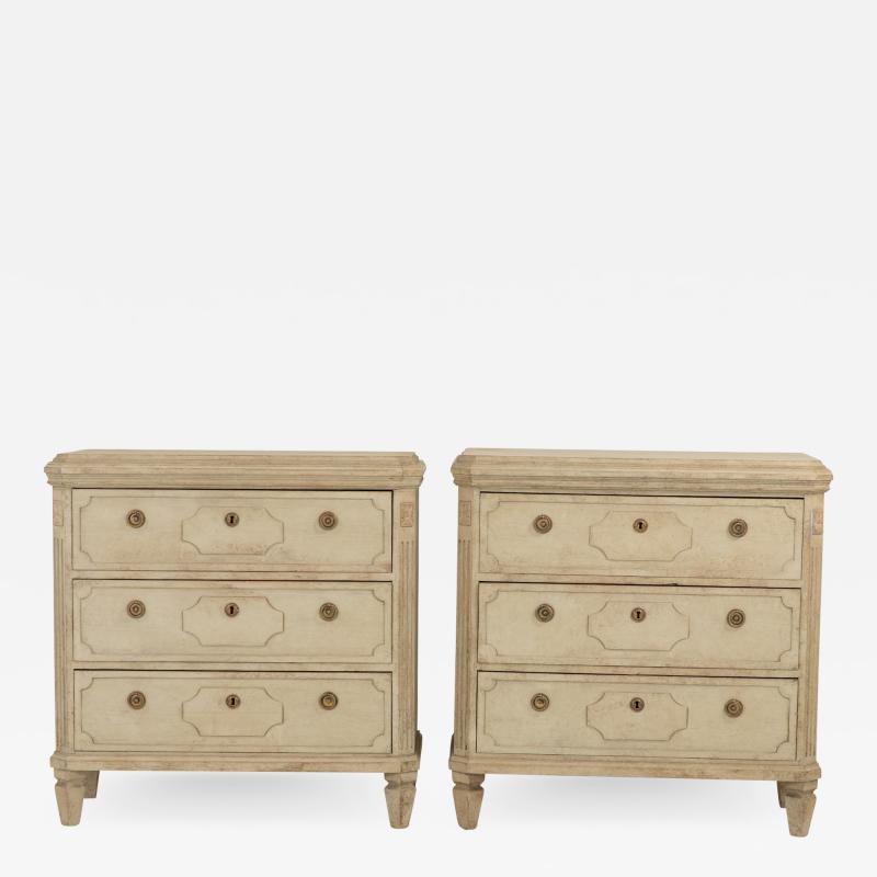 Antique Gustavian Style Chests of Drawers a Pair