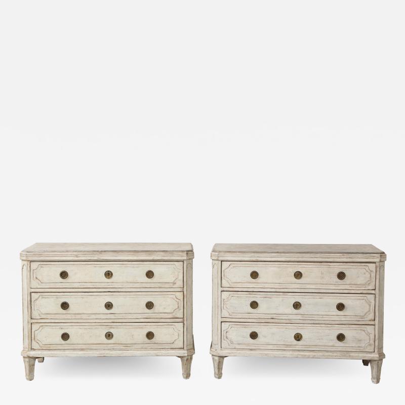 Antique Gustavian Style Chests of Drawers a Pair