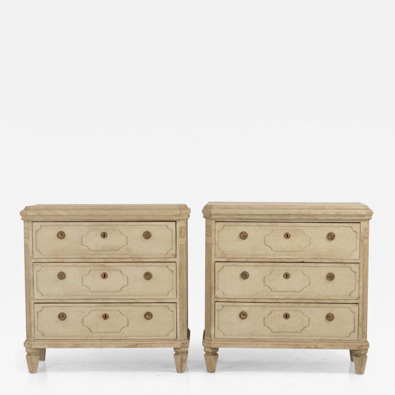 Antique Gustavian Style Chests of Drawers a Pair