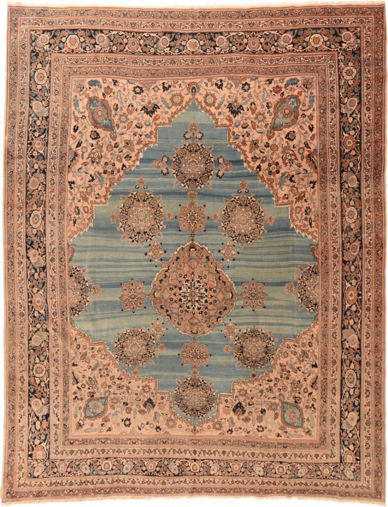 Antique Haji Jalili Tabriz Rug 10 x 12 9 