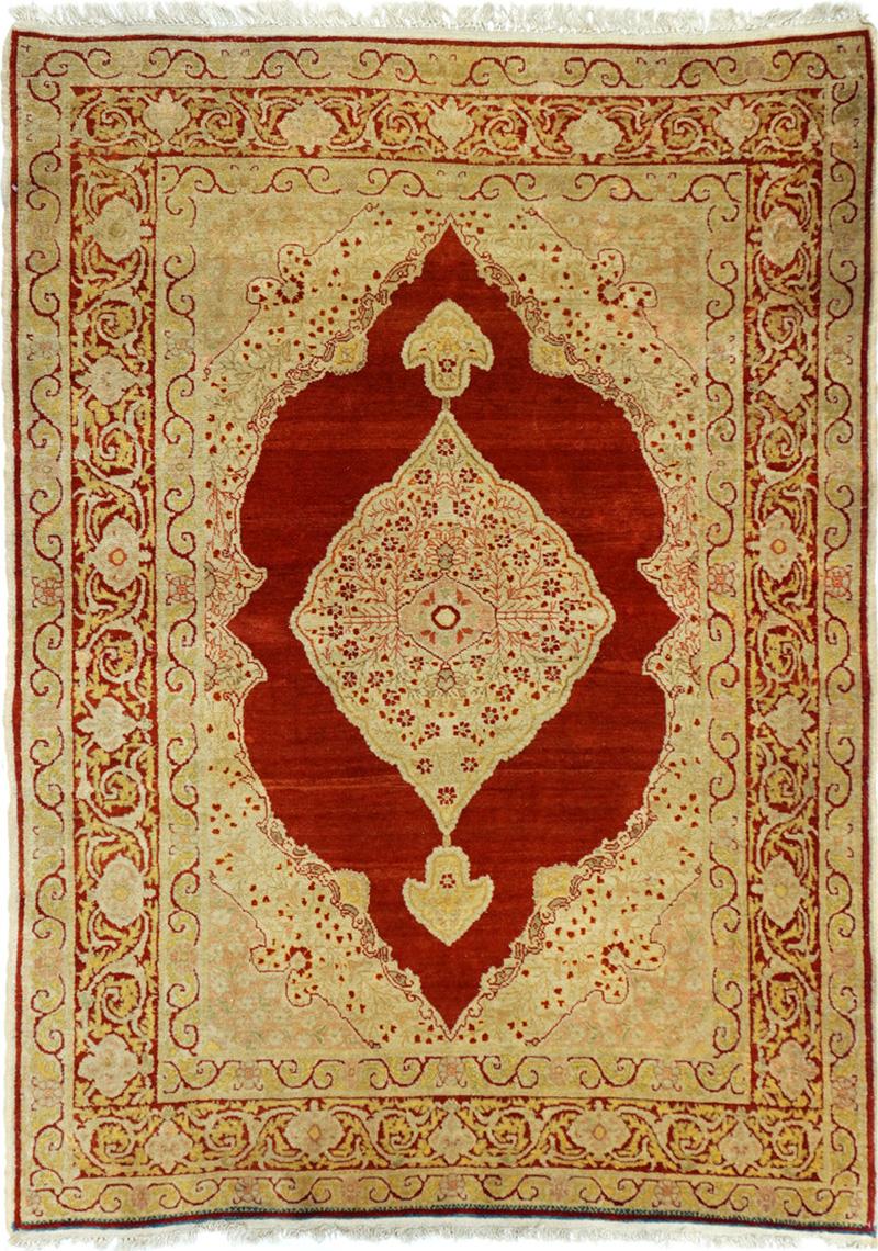 Antique Haji Jalili Tabriz Rug 3 9 x 5 6 