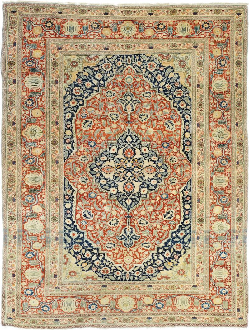 Antique Haji Jalili Tabriz Rug 4 3 x 6 2 
