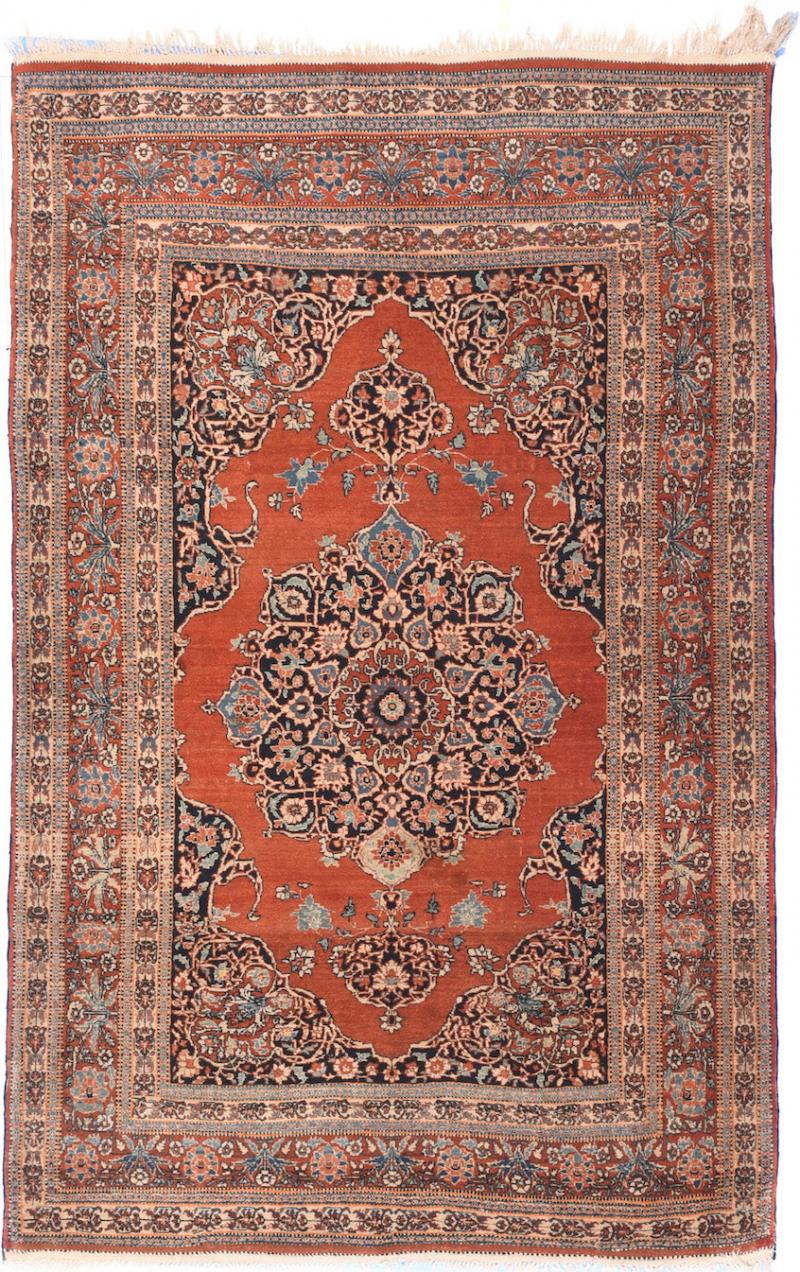 Antique Haji Jalili Tabriz Rug 4 4 x 6 9 