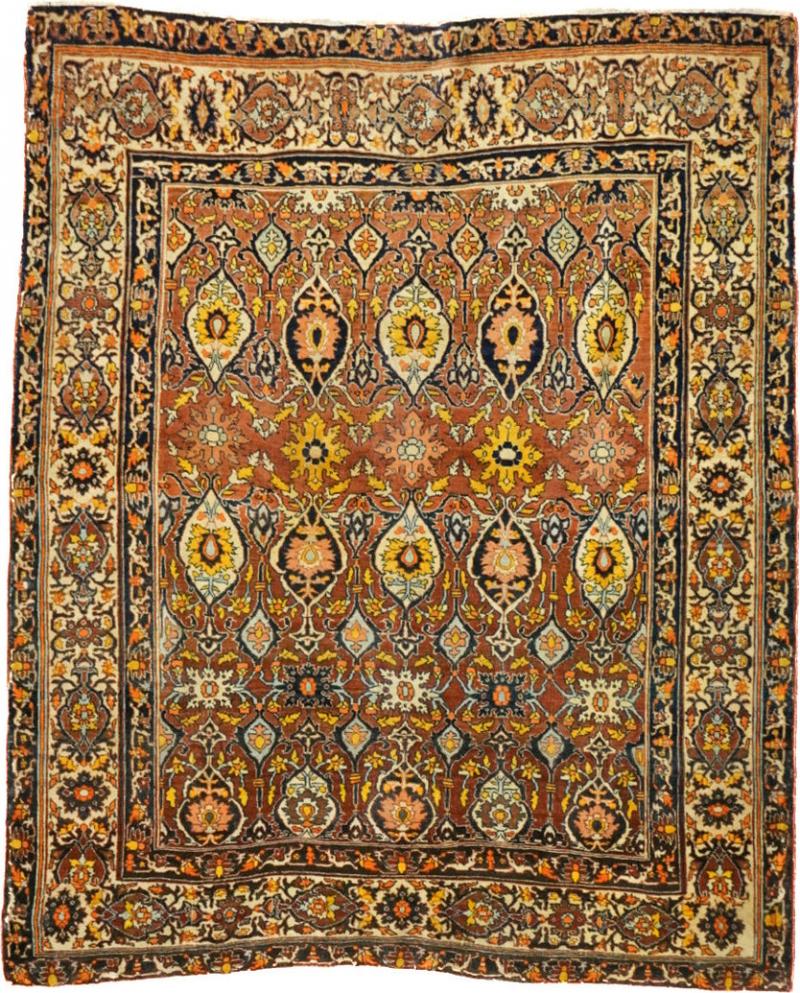 Antique Haji Jalili Tabriz Rug 4 6 x 5 6 