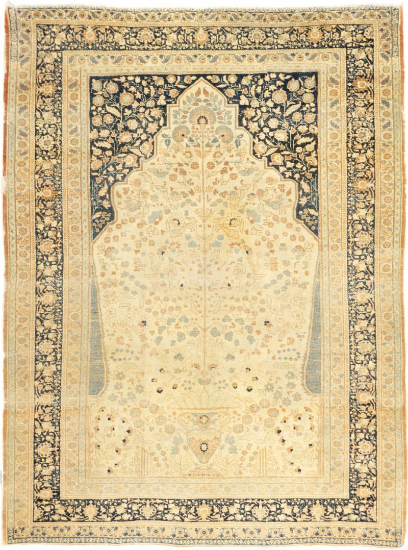 Antique Haji Jalili Tabriz Rug 46 x 64
