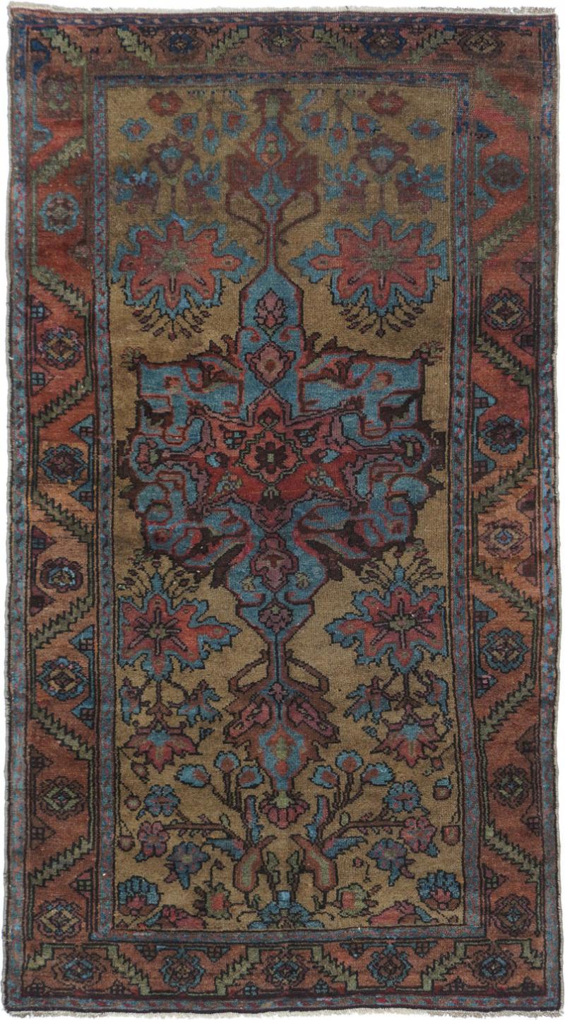Antique Hamadan Rug 34 x 62