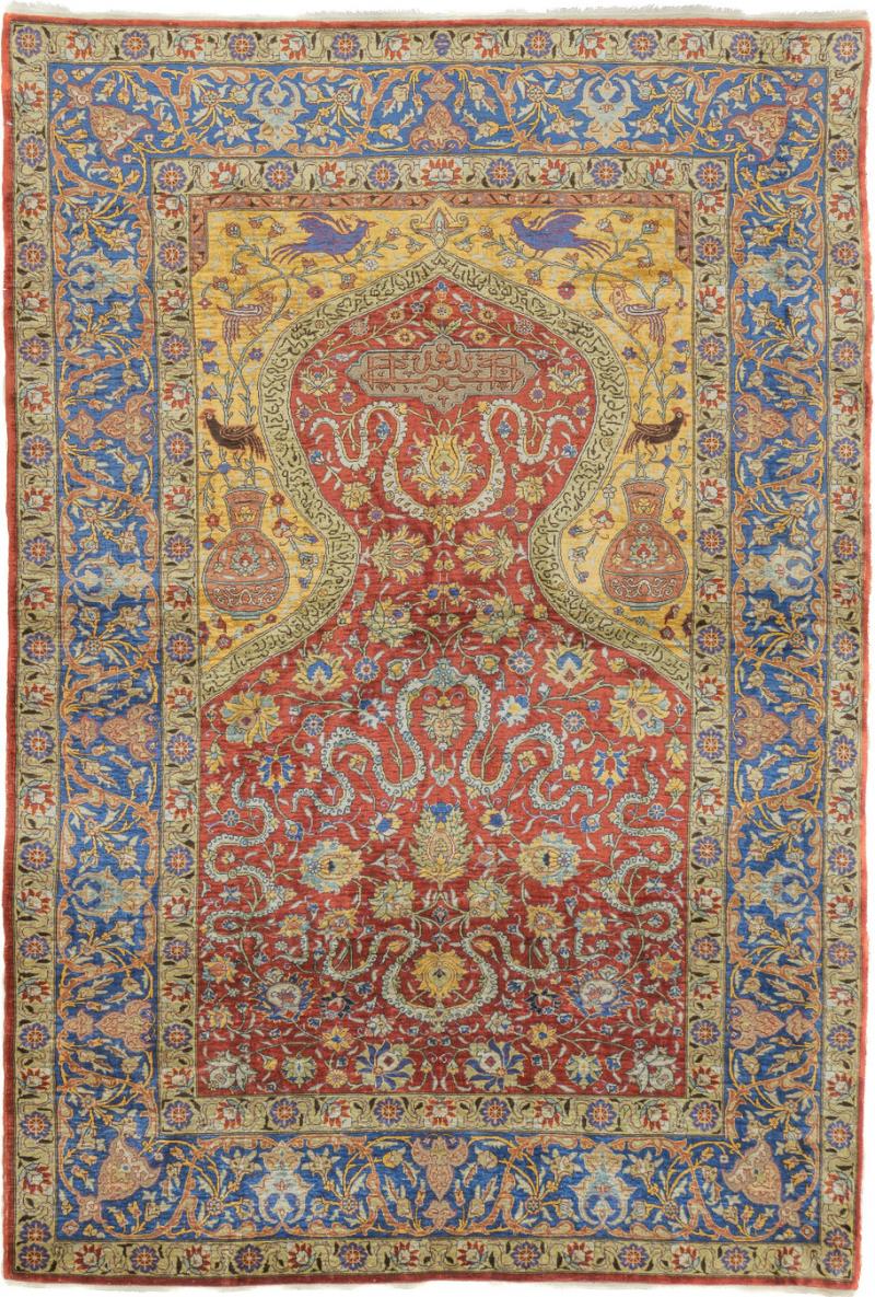 Antique Hereke Rug 4 4 x 6 3 