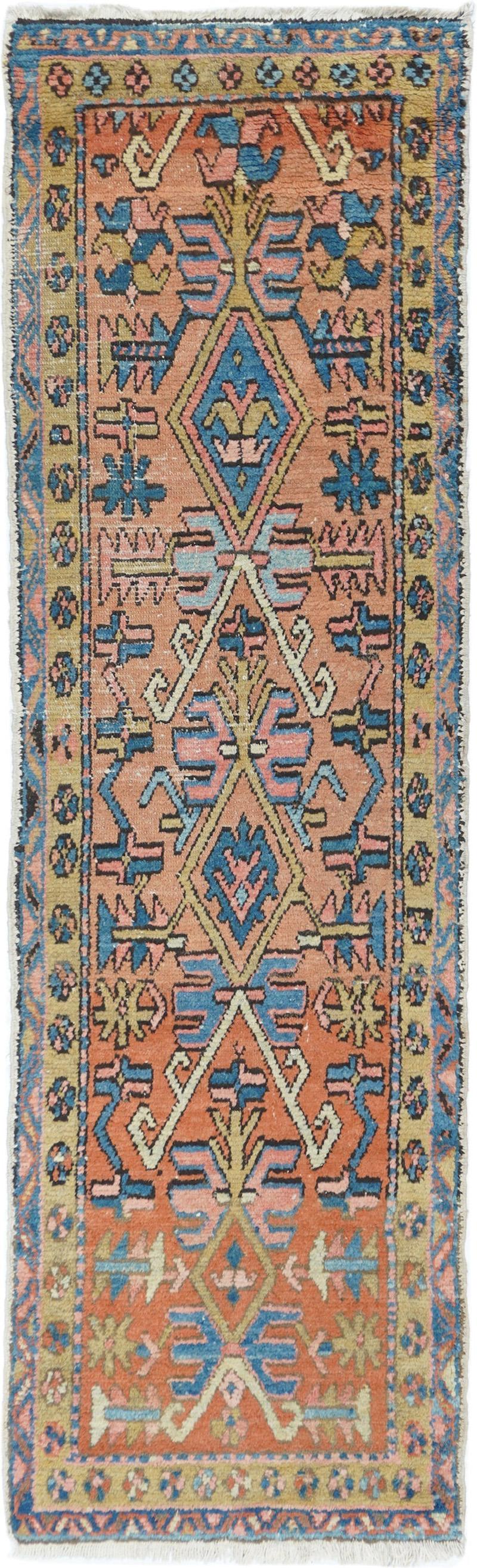 Antique Heriz Rug 2 4 x 7 10 